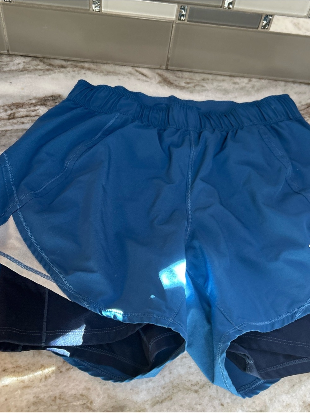 Brooks Original Chaser 5" Women's Running Shorts XS Blue Lined Pockets Light